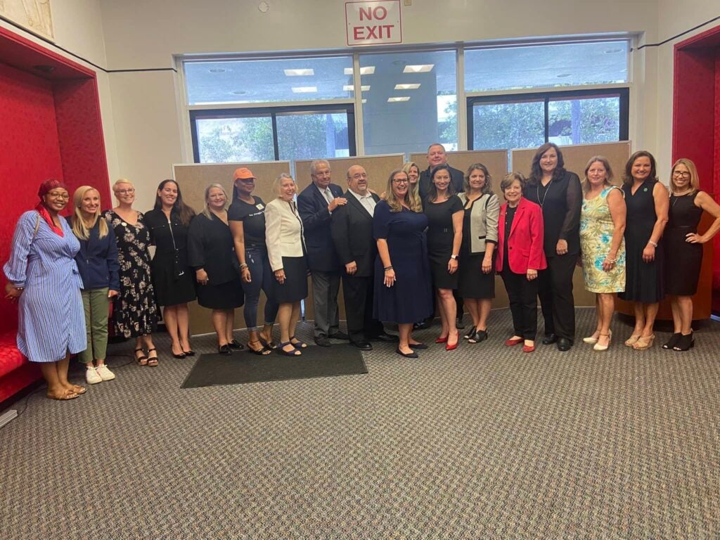 Susan Kennedy speaking to students about gun violence prevention